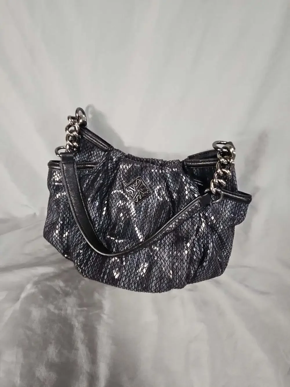 Simply Vera Vera Wang Hobo Shoulder Bag, Chain Detail and Snakeskin Pattern